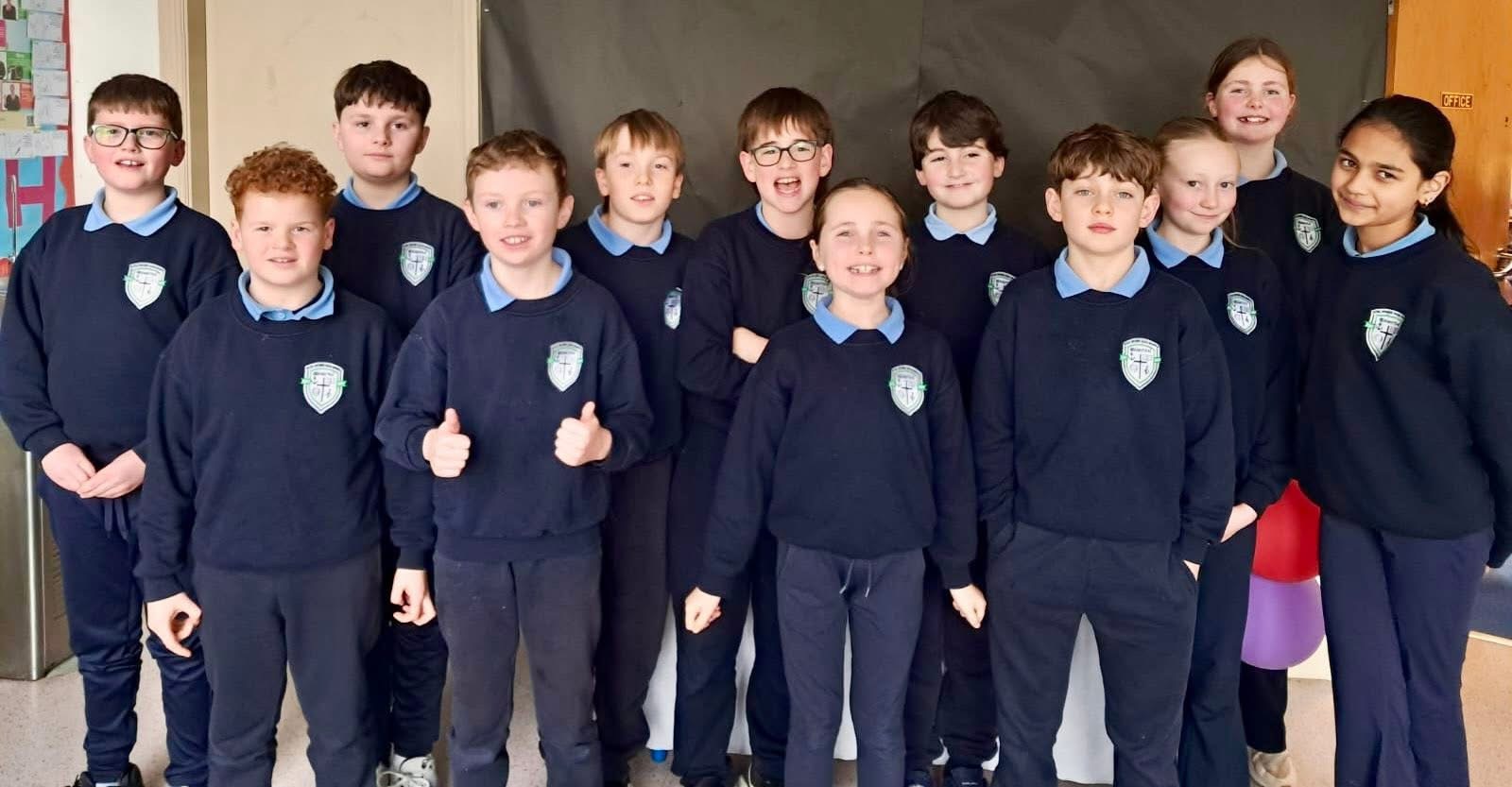 Pupils on the school quiz teams