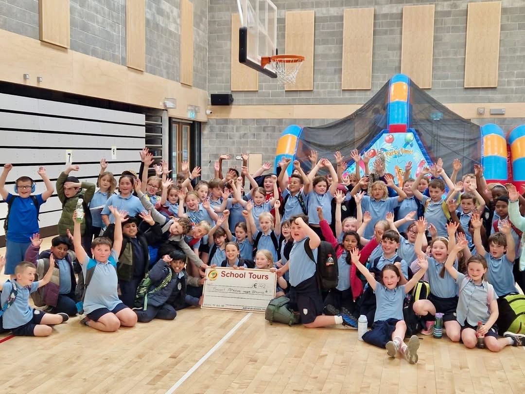 Pupils enjoying a school tour together